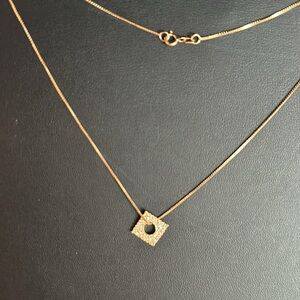 Vivara 18K Stacking Necklace with Pave Diamonds